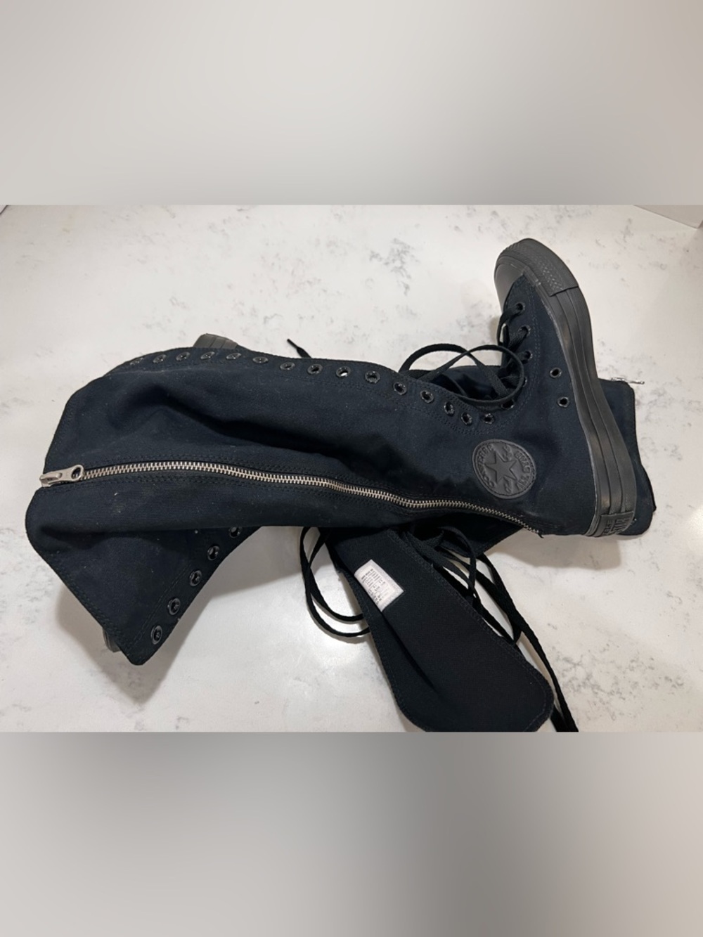 Converse All Star Black High-Top Lace-Up Boots - Picture 4 of 14